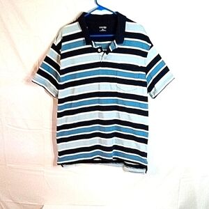 St. John's Bay Striped Blue and Black Polo Shirt XXL